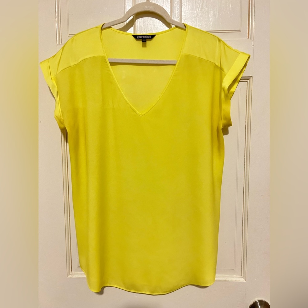 Express Women’s Yellow Blouse in a size L.